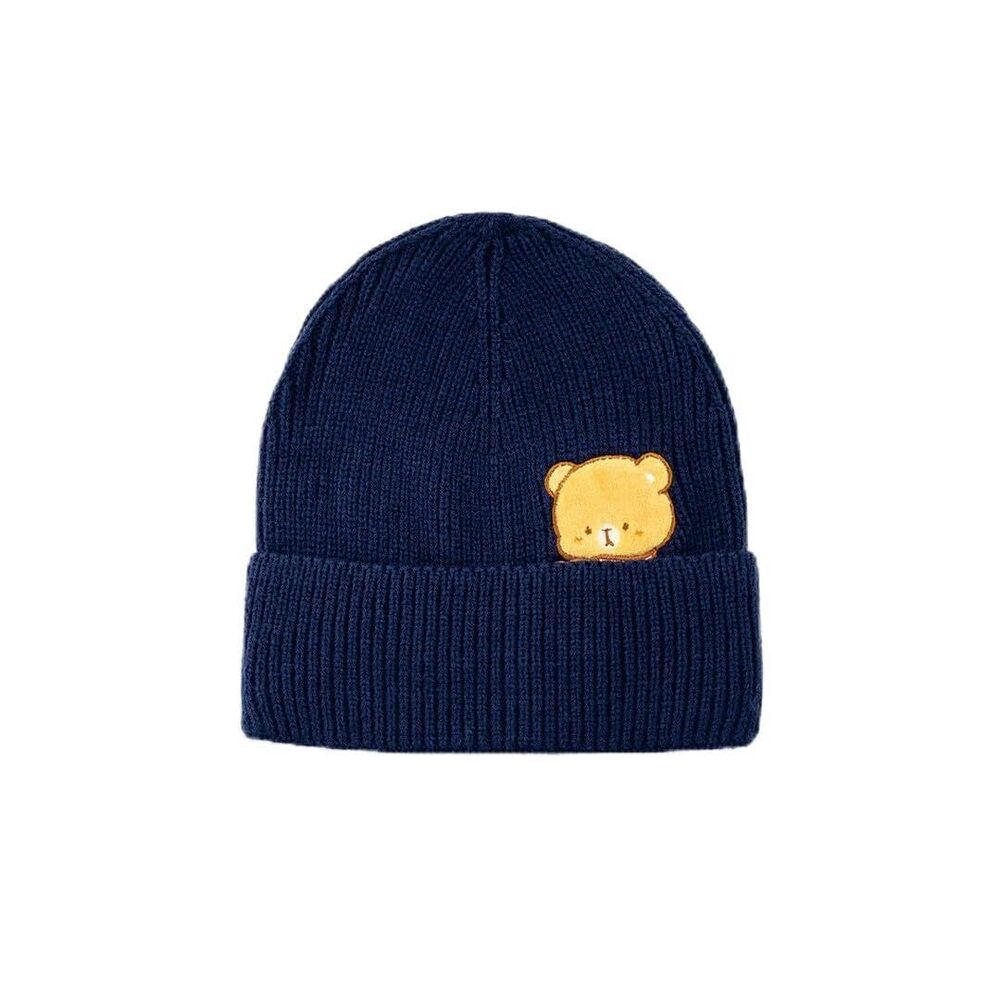 8629 Navy Blue Mocha Winter Theme Beanie Authentic Merchandise Cute Warm